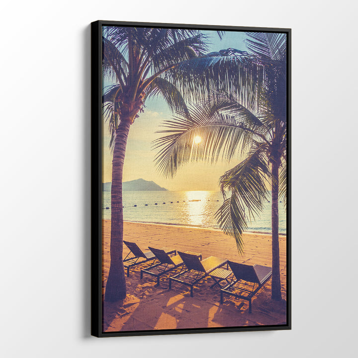 Beach with Palm Trees