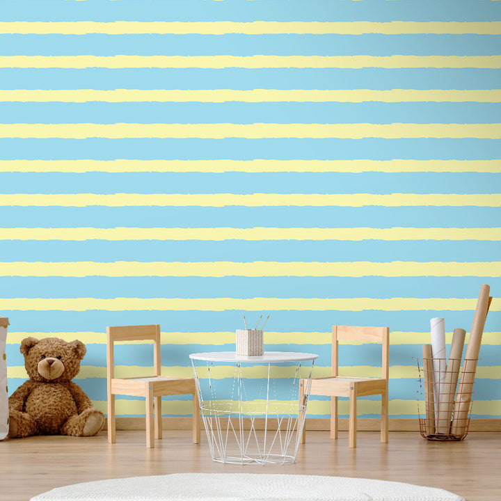 Yellow-Blue Pastel Strips