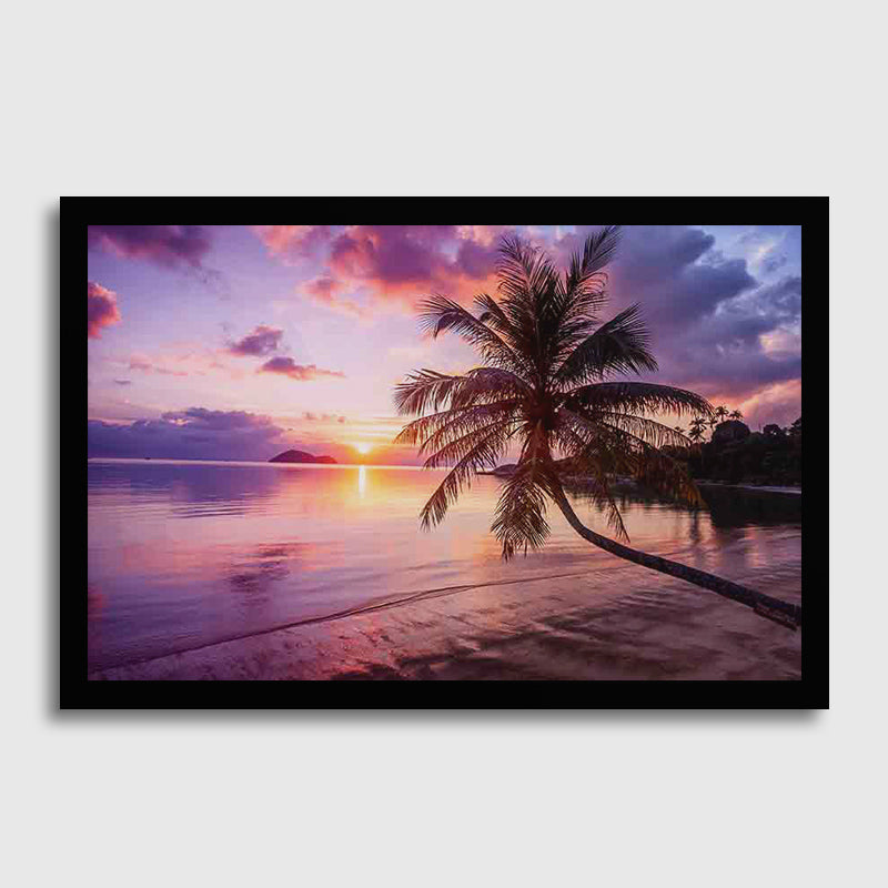 Sunset on a tropical paradise beach