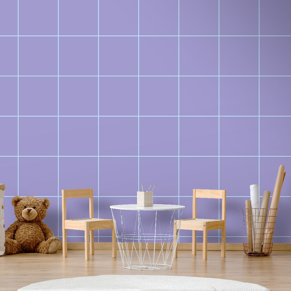 Blue Grid On Purple