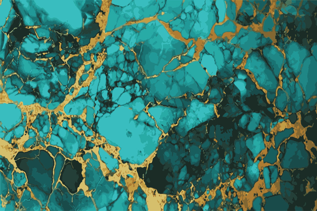 Turquoise Gold in  Resin