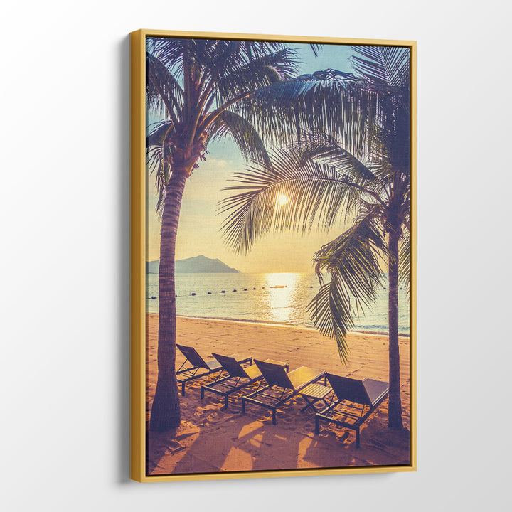 Beach with Palm Trees