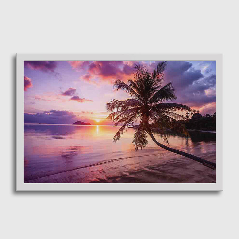 Sunset on a tropical paradise beach