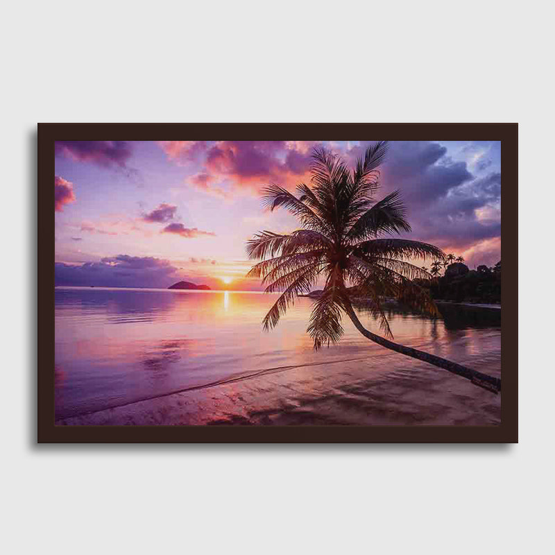 Sunset on a tropical paradise beach