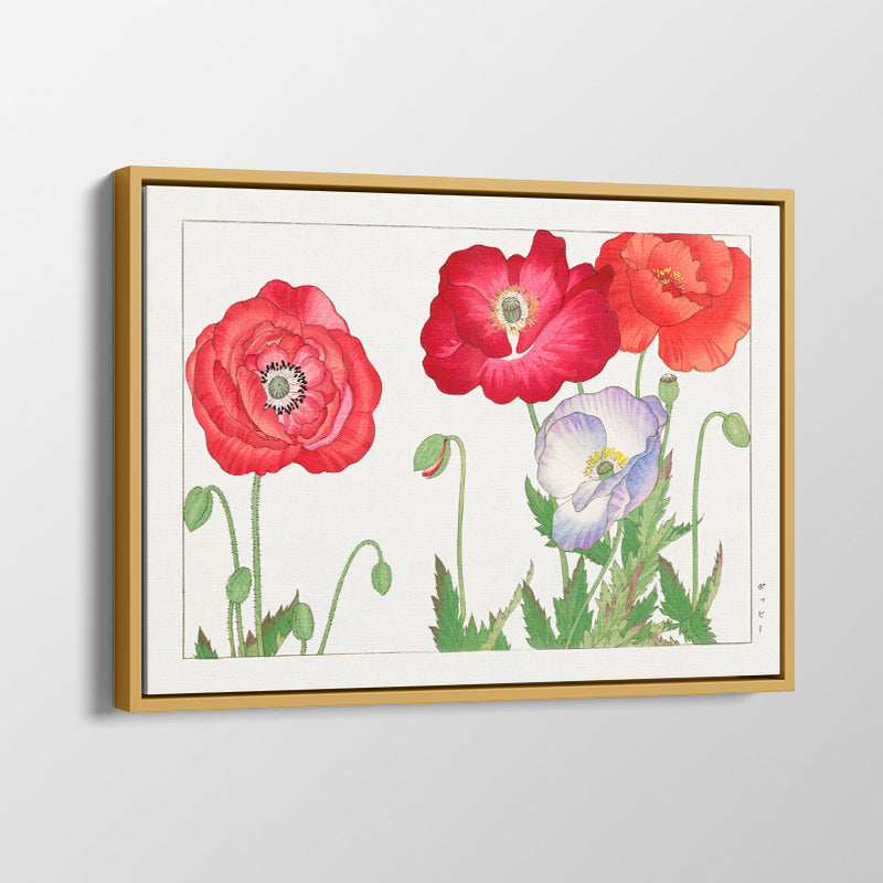 Vintage Poppy Fllowers-03