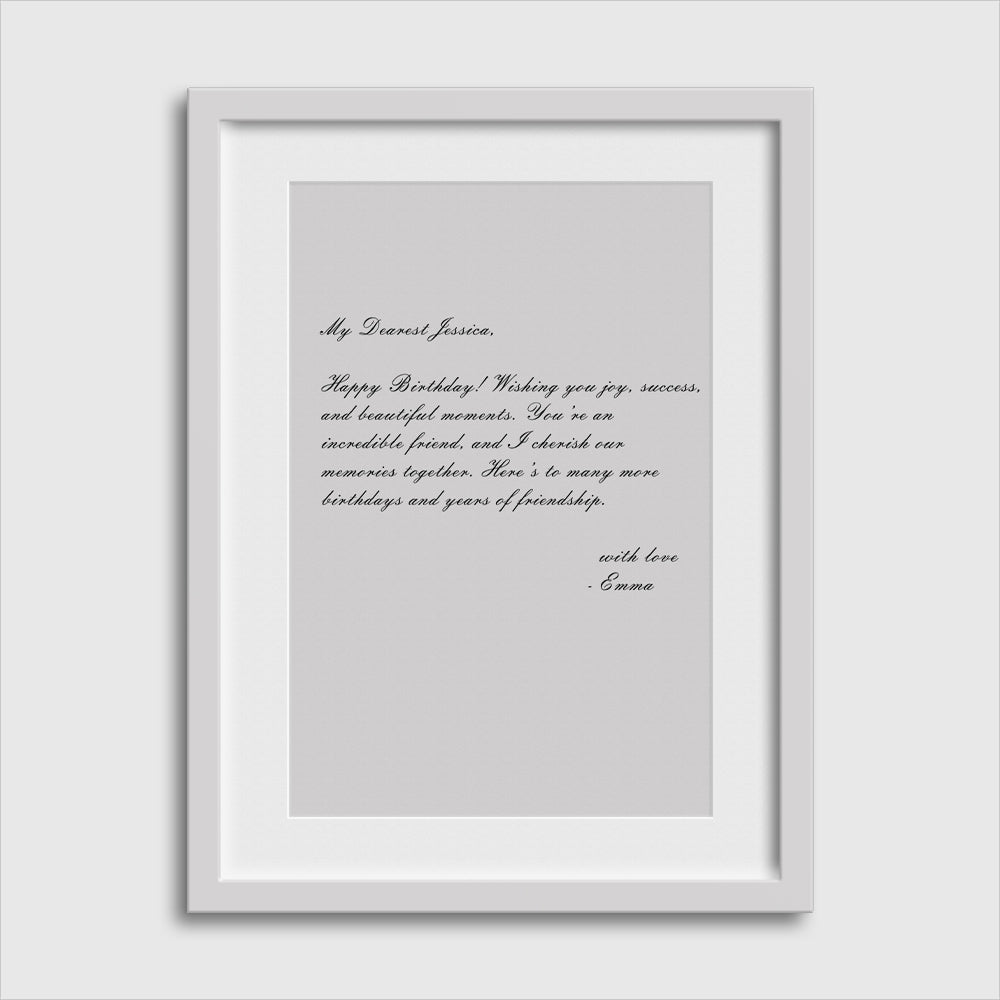 Personalized Letter