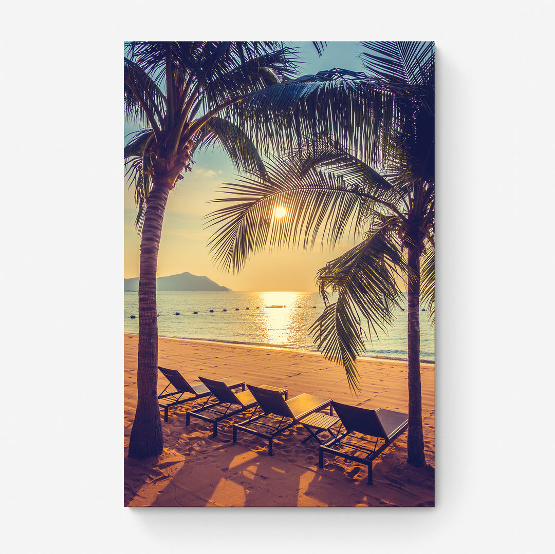 Beach with Palm Trees